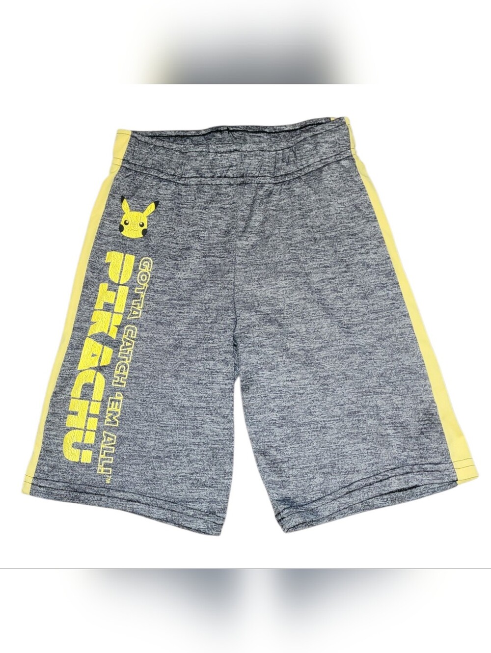 Pikachu Kids' Gray & Yellow Athletic Shorts